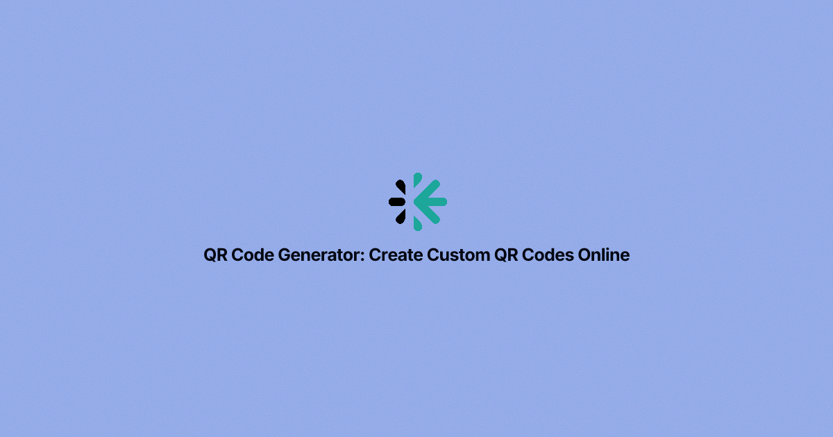 QR Code Generator: Create Custom QR Codes Online