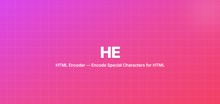 HTML Encoder — Encode Special Characters for HTML